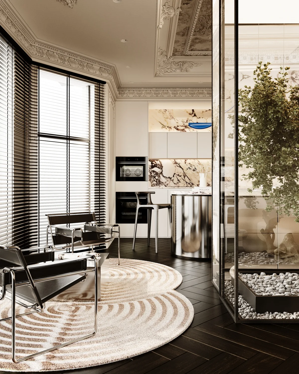 Courtyard Residence interior visualization 1